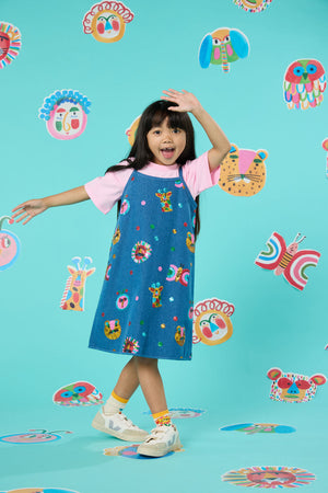 Gorman NZ - Gallery Sequins Kids Dress - denim
