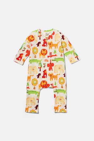 Gorman NZ - Animals Baby Onesie - cream