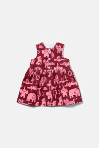 Gorman NZ - Soft Animal Baby Pini Dress - maroon