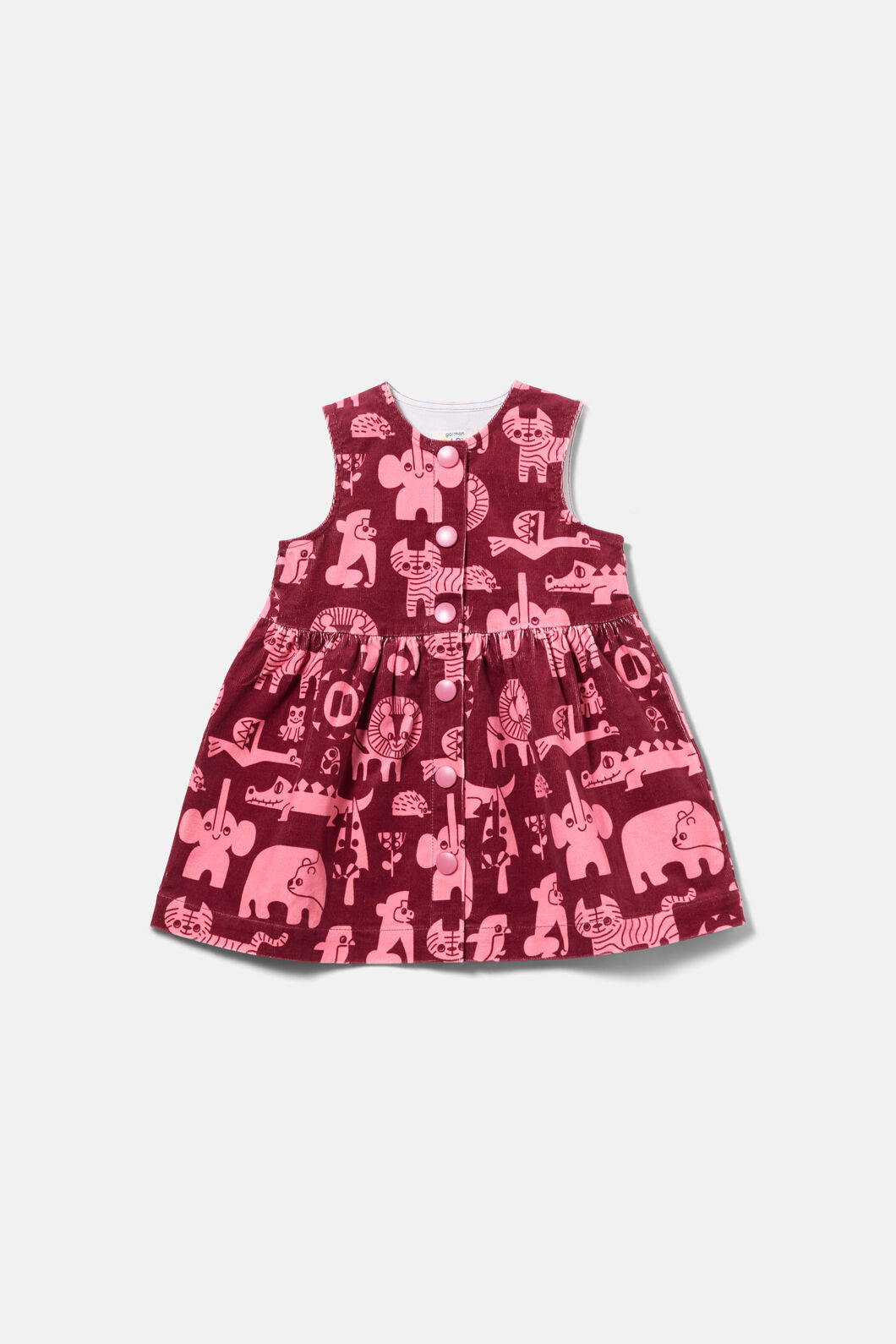 Gorman NZ - Soft Animal Baby Pini Dress - maroon