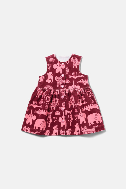 Gorman NZ - Soft Animal Baby Pini Dress - maroon