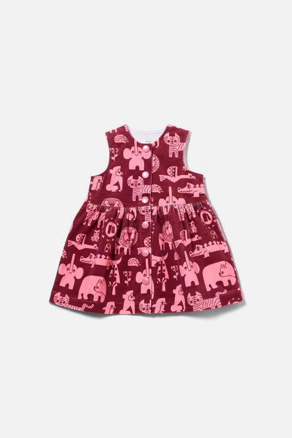 Gorman NZ - Soft Animal Baby Pini Dress - maroon