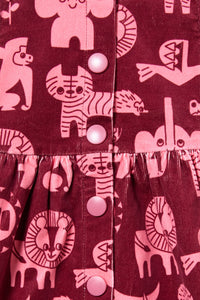 Gorman NZ - Soft Animal Baby Pini Dress - maroon