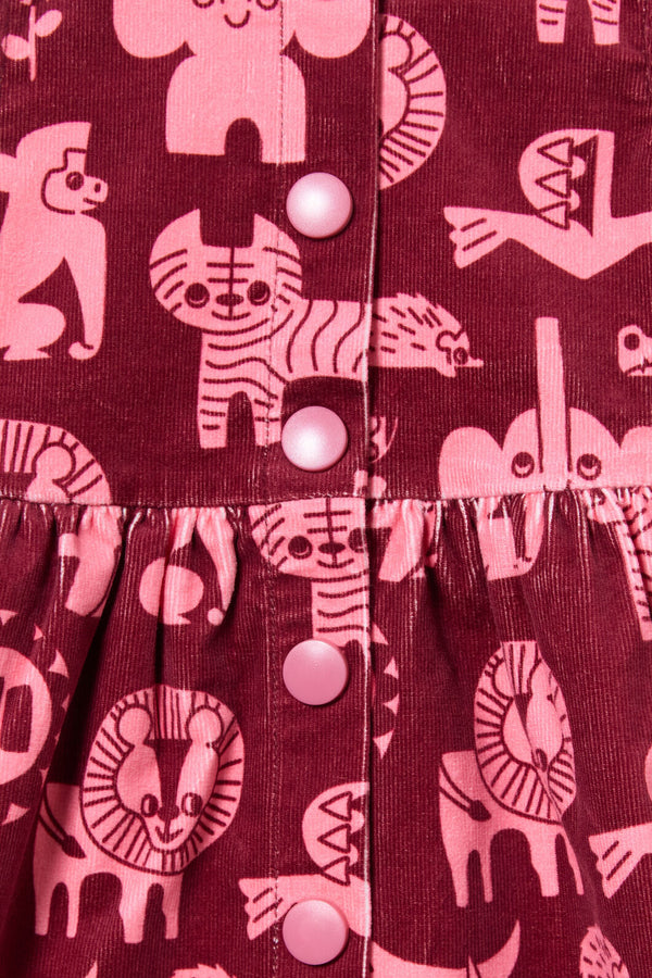 Gorman NZ - Soft Animal Baby Pini Dress - maroon