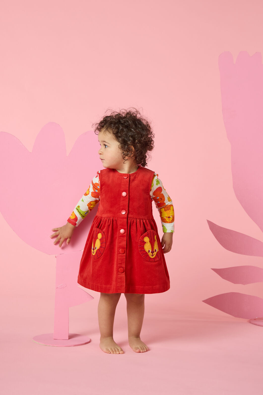 Gorman NZ - Lion Pocket Baby Pini Dress - red