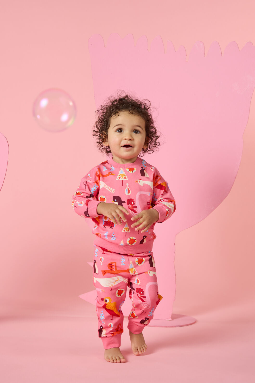 Gorman NZ - Funky Birds Baby Track Pant - pink