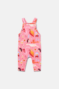Gorman NZ - Funky Birds Baby Overalls - pink