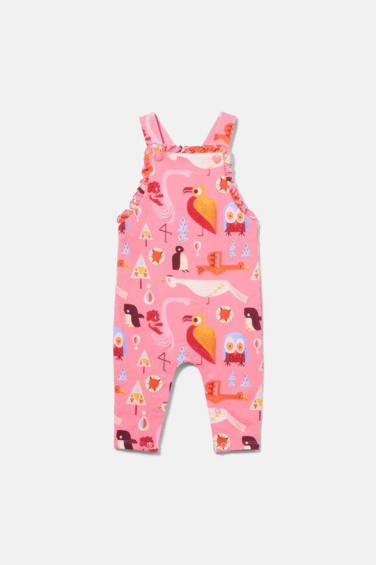 Gorman NZ - Funky Birds Baby Overalls - pink