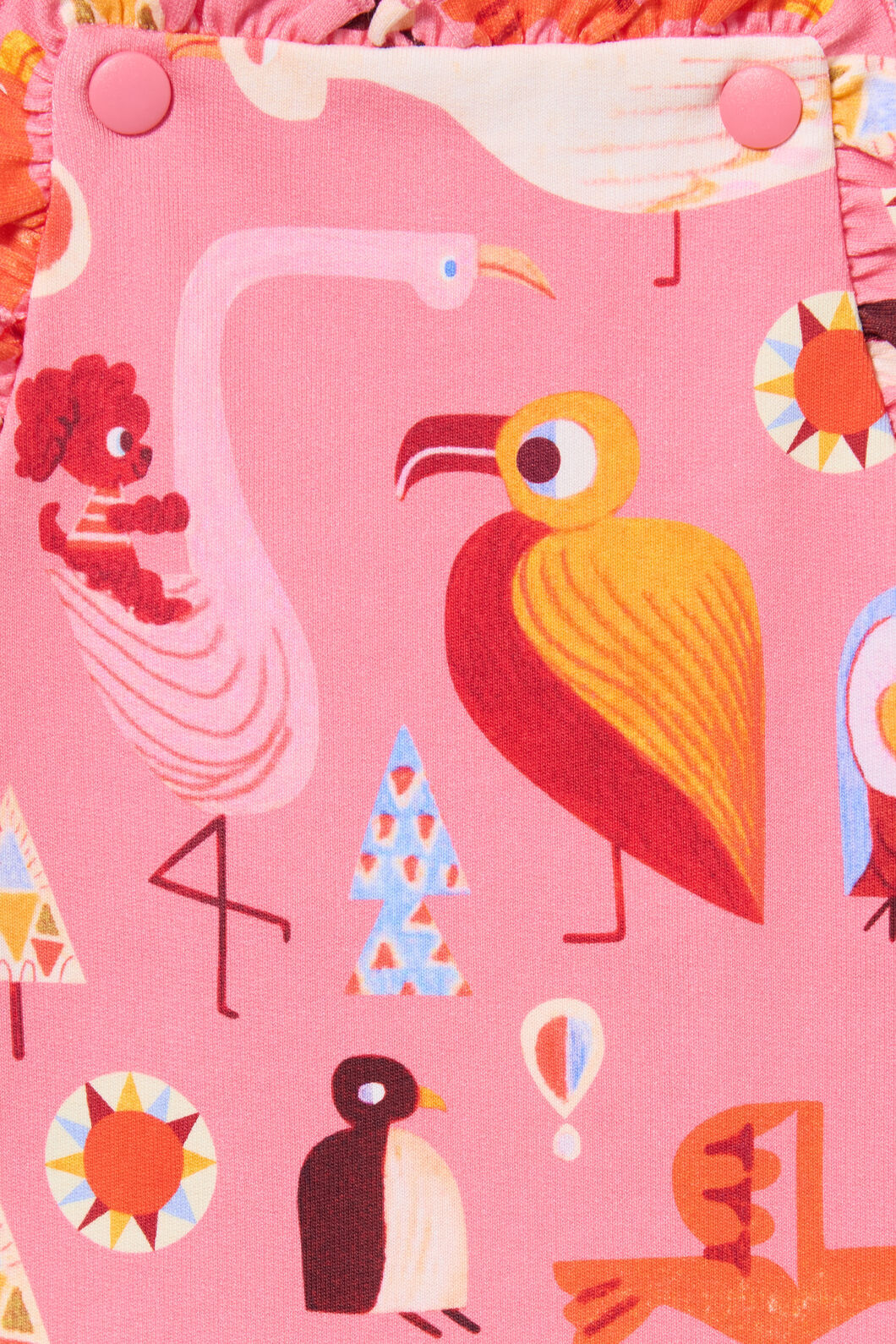 Gorman NZ - Funky Birds Baby Overalls - pink