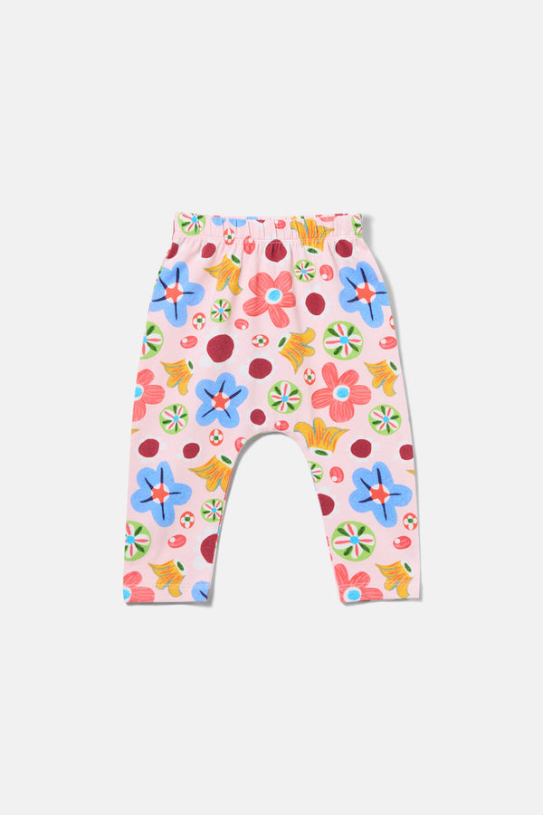 Gorman NZ - Spotty Floral Baby Legging - pink