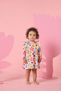 Gorman NZ - Spotty Floral Baby Frill Dress - pink