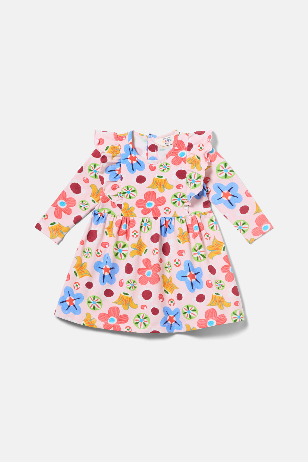 Gorman NZ - Spotty Floral Baby Frill Dress - pink