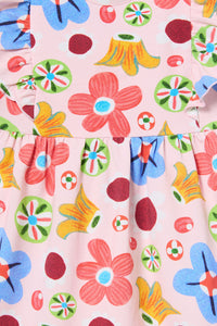 Gorman NZ - Spotty Floral Baby Frill Dress - pink