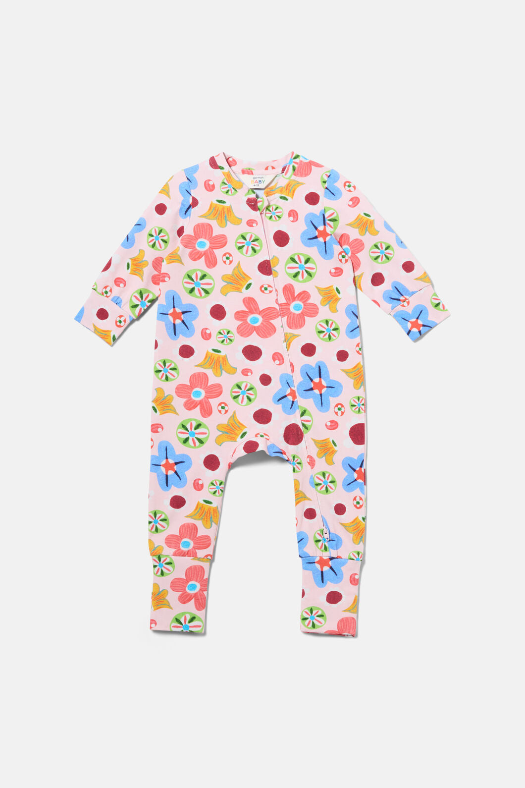 Gorman NZ - Spotty Floral Baby Onesie - pink