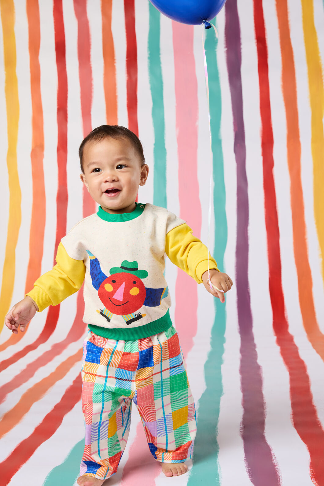 Gorman NZ - Rainbow Check Baby Track Pant - multi