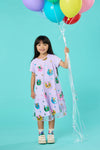 Gorman NZ - Leo Leopard Sequins Kids Dress - lilac