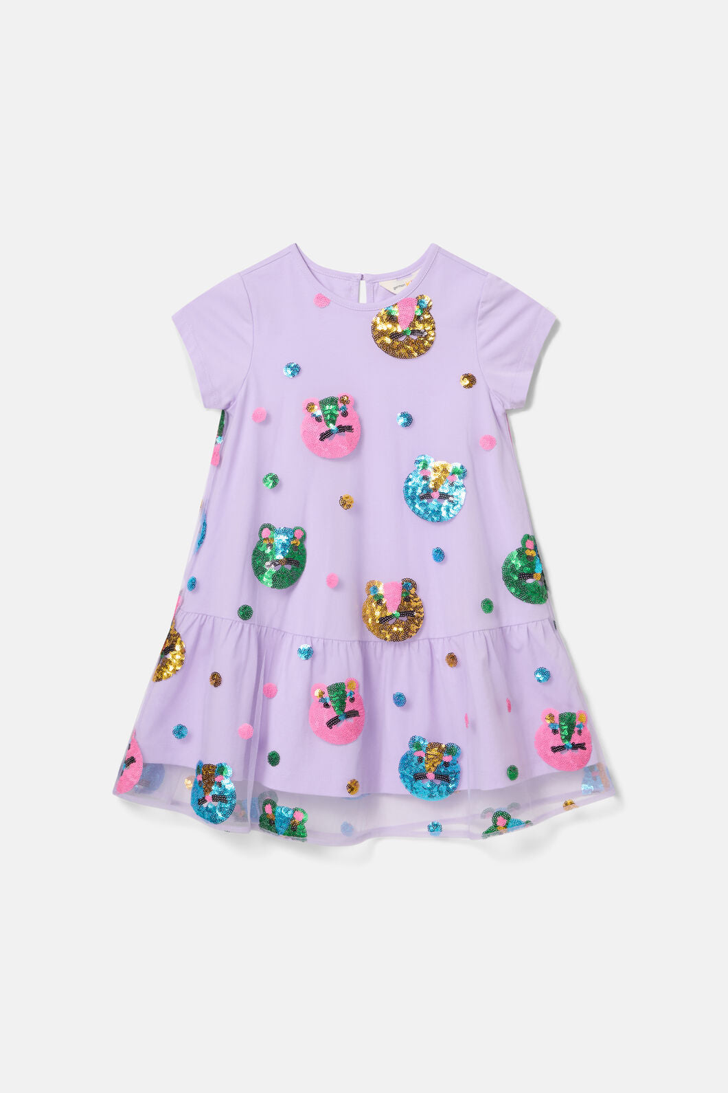 Gorman NZ - Leo Leopard Sequins Kids Dress - lilac