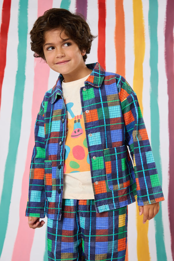 Gorman NZ - Navy Check Kids Jacket - navy