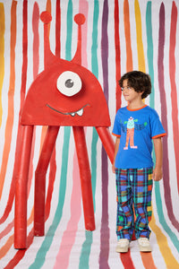 Gorman NZ - Happy Monster Guy Kids T-Shirt - blue