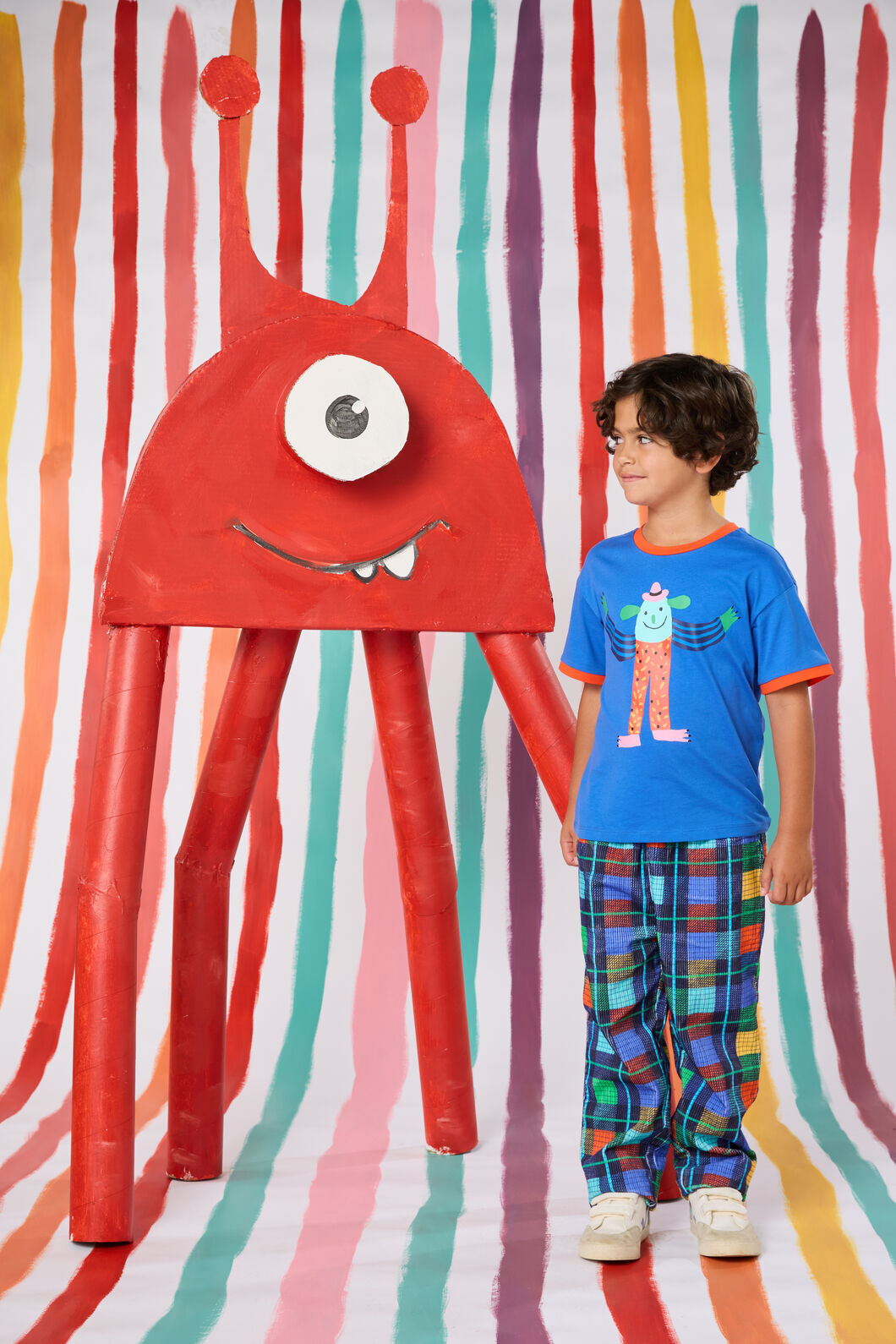 Gorman NZ - Happy Monster Guy Kids T-Shirt - blue