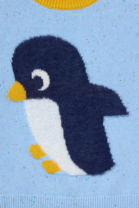 Gorman NZ - Fluffy Penguin Kids Knit Vest - blue