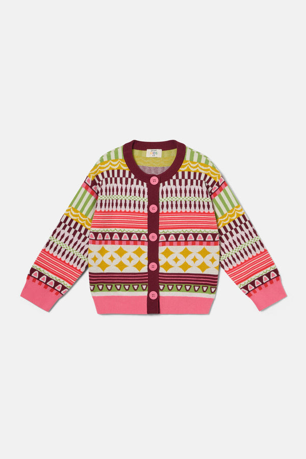 Gorman NZ - Abstract Kids Cardigan - multi