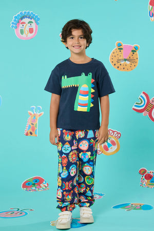 Gorman NZ - Croc Guy Kids T-Shirt - navy