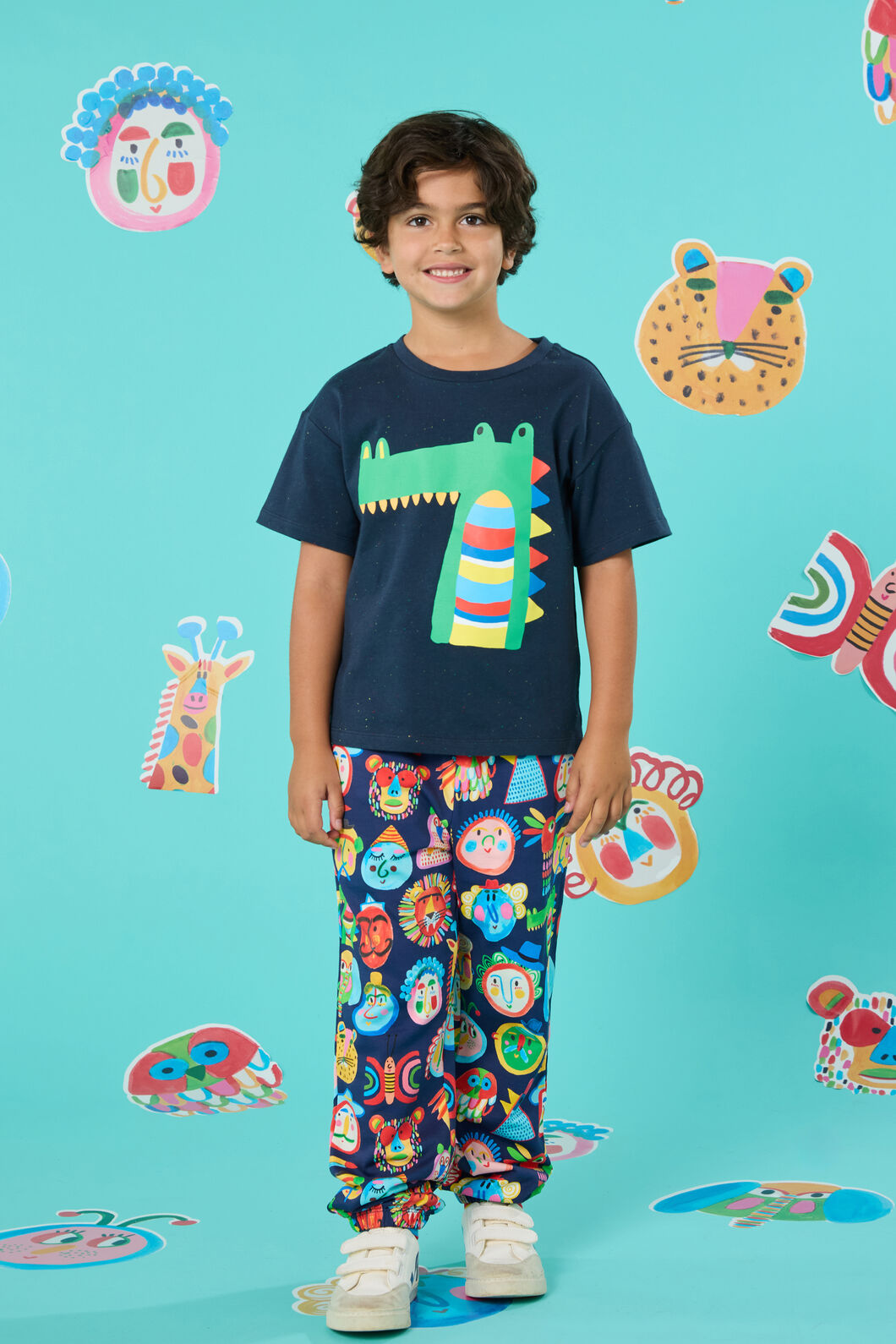 Gorman NZ - Croc Guy Kids T-Shirt - navy
