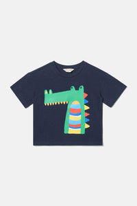 Gorman NZ - Croc Guy Kids T-Shirt - navy