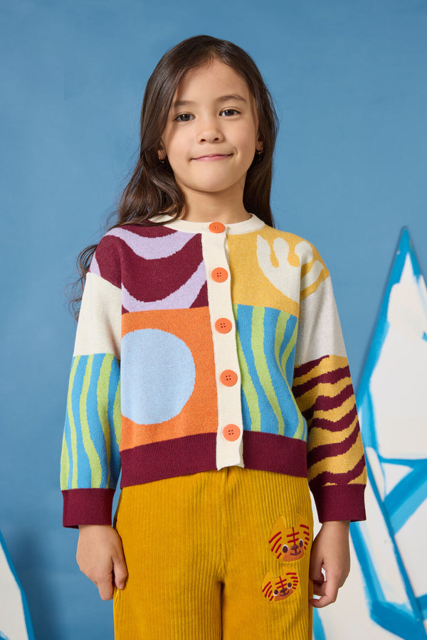 Gorman NZ - Bold Shapes Kids Cardigan - multi