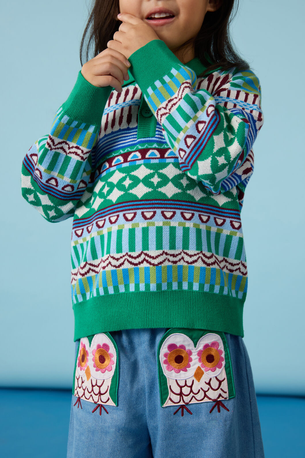 Gorman NZ - Abstract Kids Knit Jumper - blue