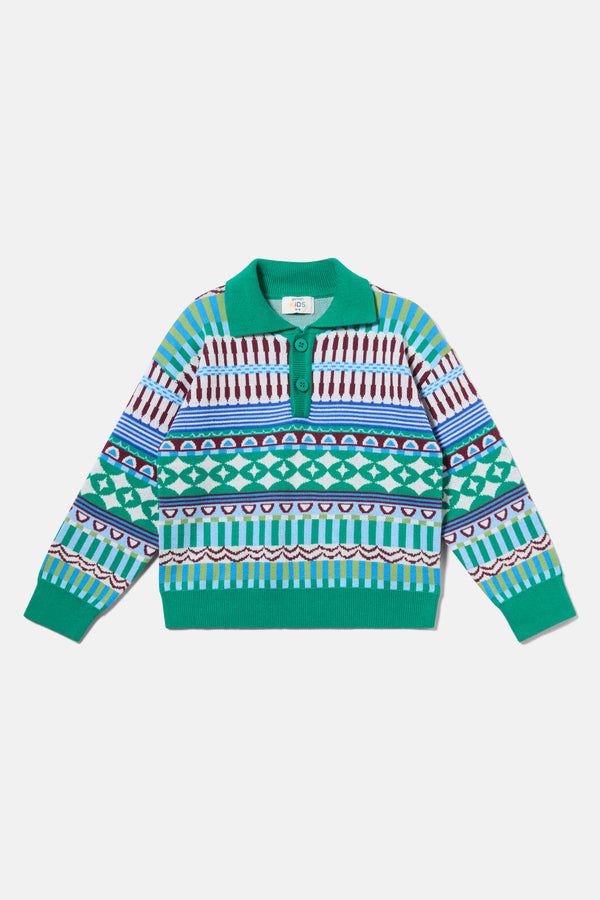 Gorman NZ - Abstract Kids Knit Jumper - blue