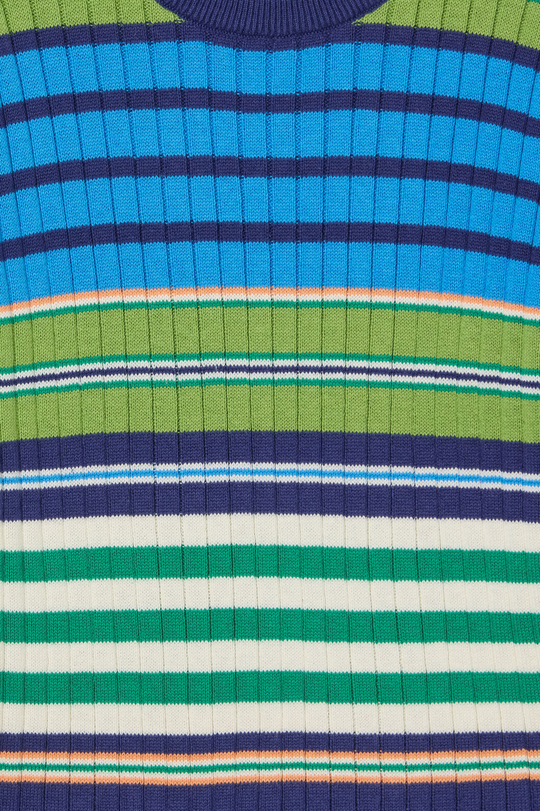 Gorman NZ - Retro Stripes Rib Knit Top - blue
