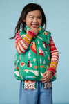 Gorman NZ - Funky Birds Kids Puffer Vest - green
