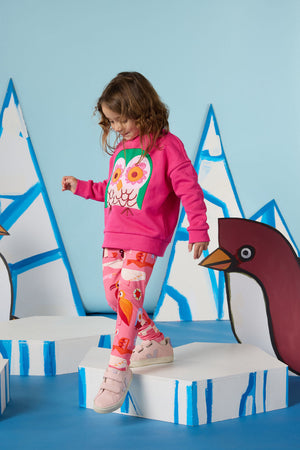 Gorman NZ - Funky Birds Kids Legging - pink