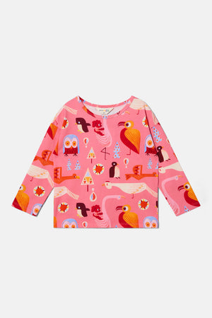 Gorman NZ - Funky Birds Kids T-Shirt - pink