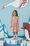 Gorman NZ - Spotty Floral Kids JerseyDress - pink