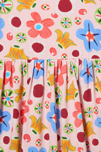 Gorman NZ - Spotty Floral Kids JerseyDress - pink