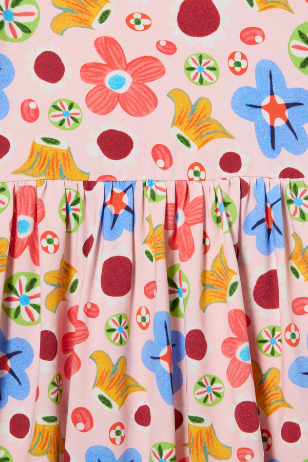 Gorman NZ - Spotty Floral Kids JerseyDress - pink