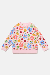 Gorman NZ - Spotty Floral Kids Sweater - pink