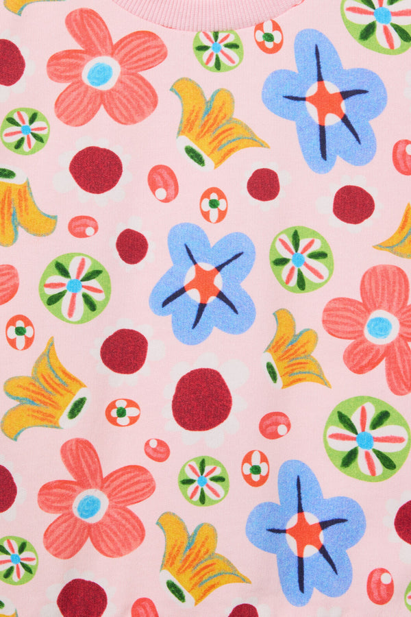 Gorman NZ - Spotty Floral Kids Sweater - pink