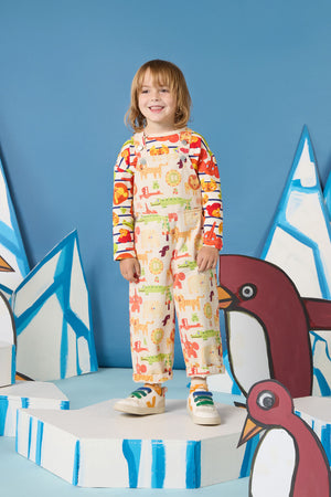 Gorman NZ - Animals Kids Overalls - oatmeal