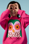 Gorman NZ - Funky Owl Kids Sweater - pink