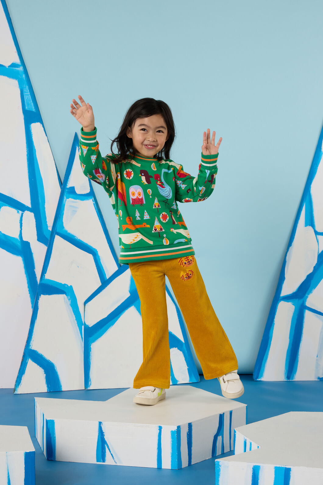 Gorman NZ - Funky Birds Kids Sweater - green