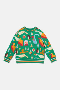 Gorman NZ - Funky Birds Kids Sweater - green