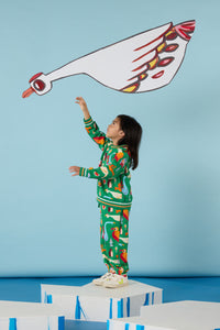 Gorman NZ - Funky Birds Kids Track Pant - green