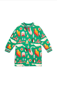 Gorman NZ - Funky Birds Kids Sweater Dress - green