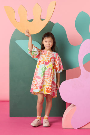 Gorman NZ - Playful Shapes Kids Dress - cream