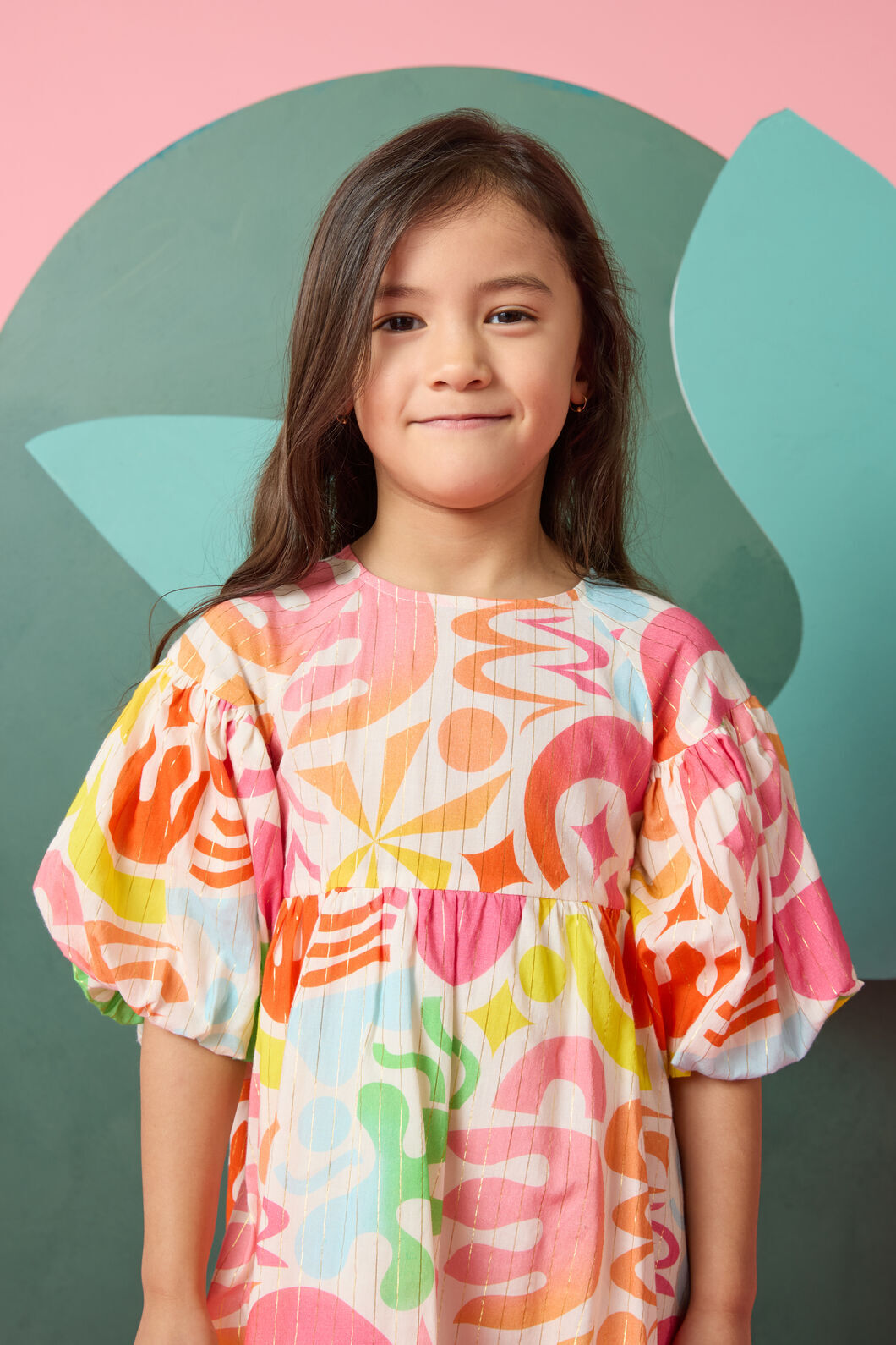 Gorman NZ - Playful Shapes Kids Dress - cream