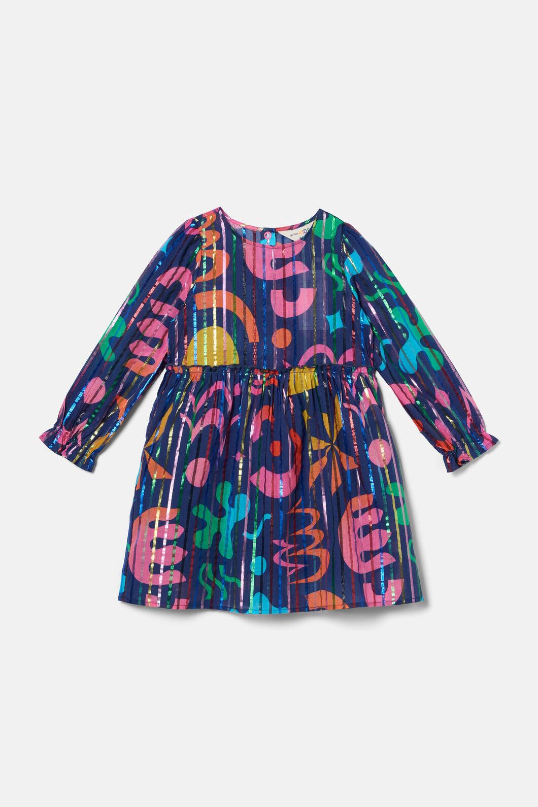 Gorman NZ - Playful Shapes Frill KidsDress - blue